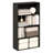 Furinno JAYA Book Shelf, 4-Tier Book Shelf, Bookcase with Open Shelving, Standing Bookshelf, 9.5 x 23.6 x 41.9, for Organization and Storage, for Home Office, Living Room, Espresso-126594813