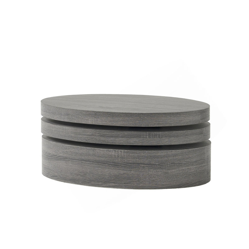 TABLE BASSE MODERNE ROTATIF - Noir mat