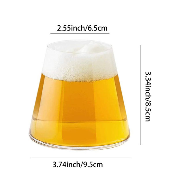 Mount Fuji Beer Glasses 2 Pcs 9.5 oz Drinking Glasses Set Mountain Shape Wine Glasses Bar Glassware Dessert Cup Ice Cream Cup Wrought Studio