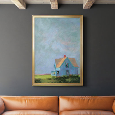 «Blue Cape», reproduction encadrée de qualité supérieure - prête à être accrochée