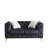Deluxe Velvet Sofa With Chesterfield Tufted Buttons With 2 Pillows And Metal Feet-1986697406-1986697407-1986697404