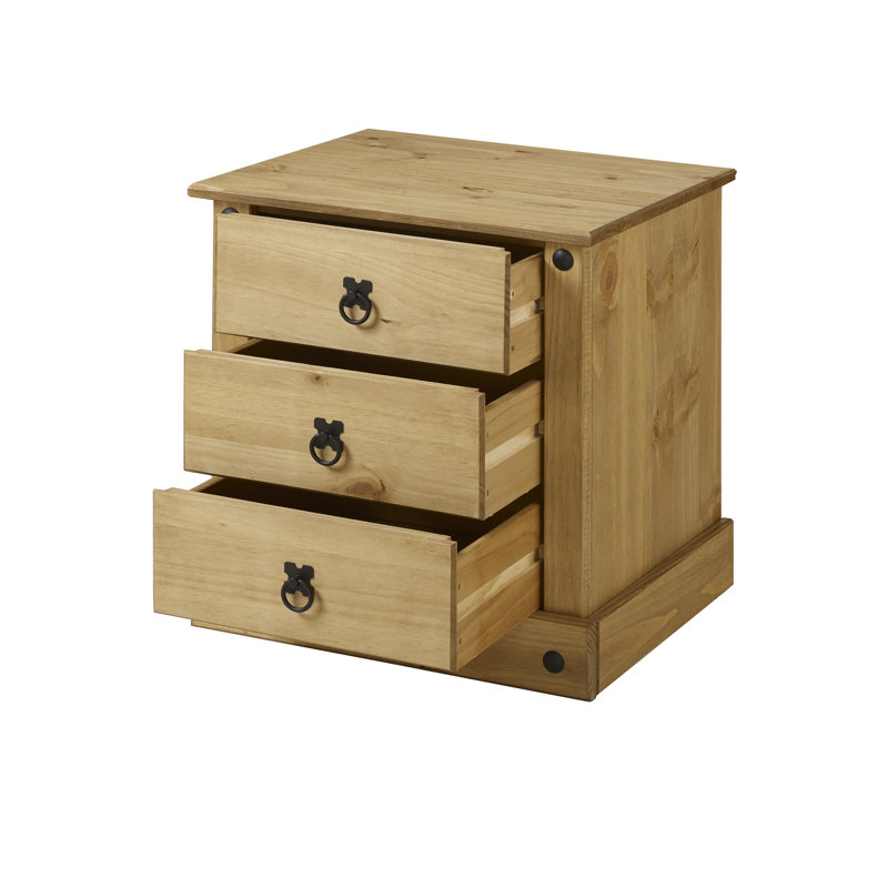 Bridewell 52cm W Solid Wood Bedside Table