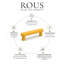 ROUS Hardware - Poignée d'armoire Mid-Century moderne, 2,5 po, tournesol (jaune)-111786458-112192732
