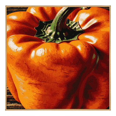 Washable Bell Pepper Orange Vegetables Area Rug