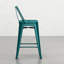 4 4 tabourets de comptoir en métal 24 po - look industriel avec croisillon bleu sarcelle - hauteur 24 po - bleu, style moderne, dossier incurvé pour plus de facilité, repose-pieds relaxant, conception stable