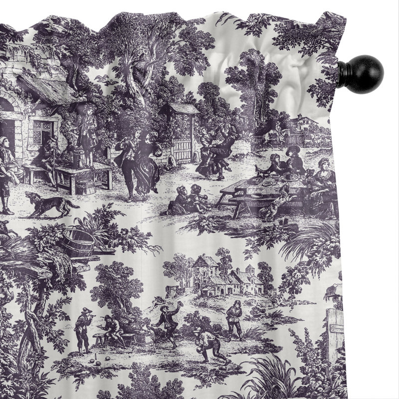 Paire de rideaux Au Village, L 50 po x L 132 po, Aubergine