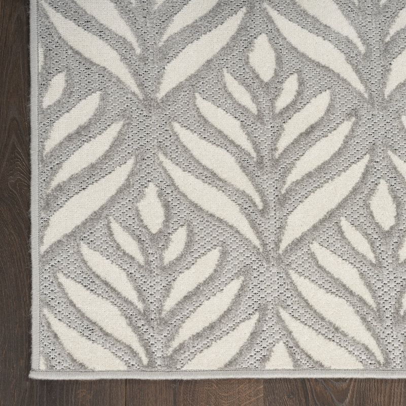 Analiegh Nature Grey Indoor/Outdoor Area Rug, Rectangle 9' x 12'