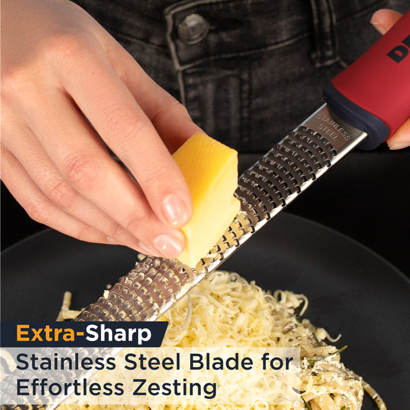 DEISS Stainless Steel Zester, Red/Silver