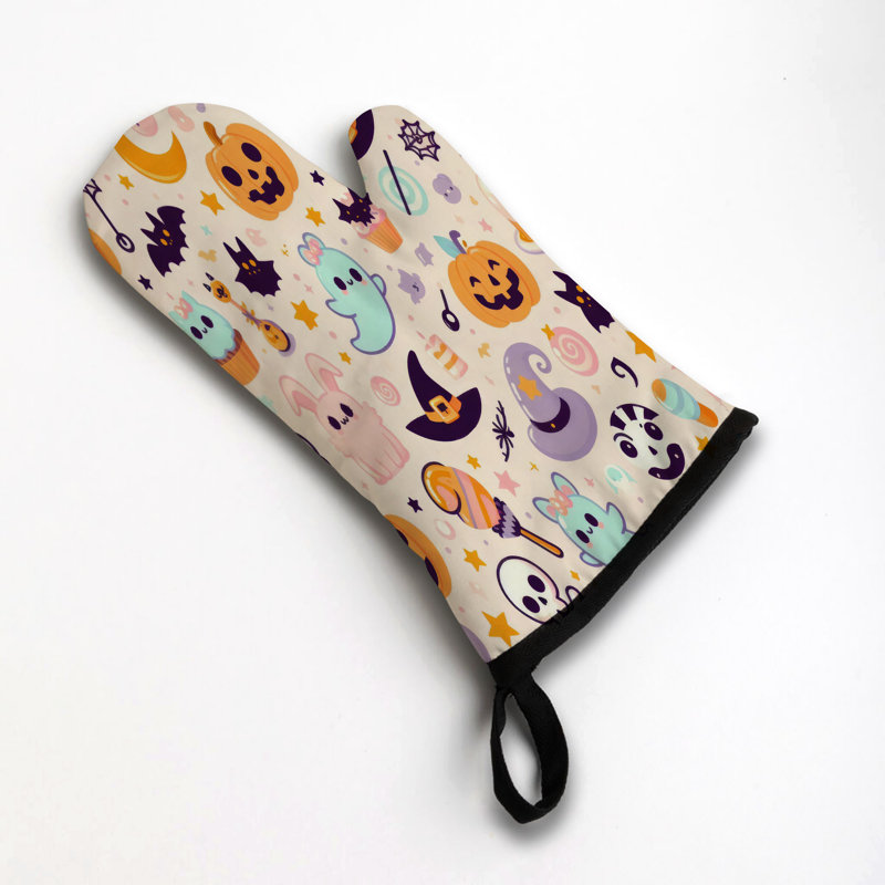 Light Ghost Parade Oven Mitt Cotton Twill