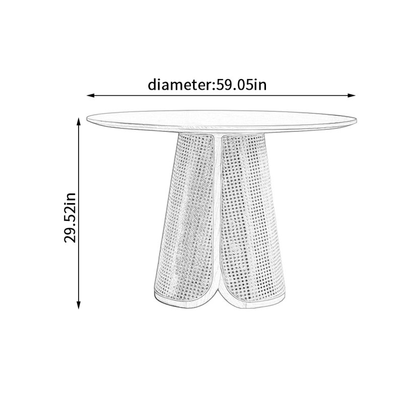 Table de salle à manger, L 59,05 po x L 59,05 po