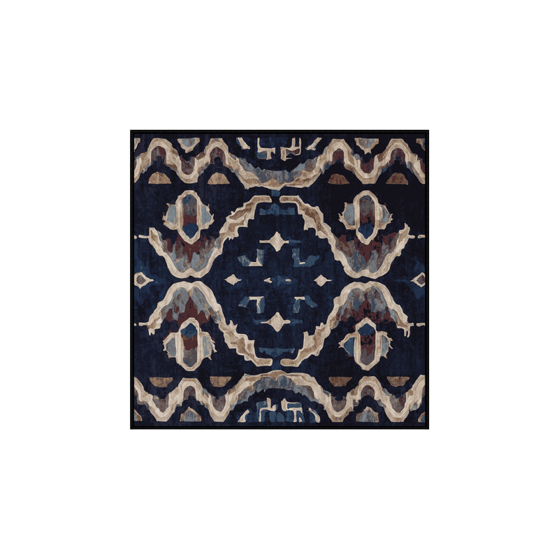 Machine Washable Gray Area Rug, Square 4'