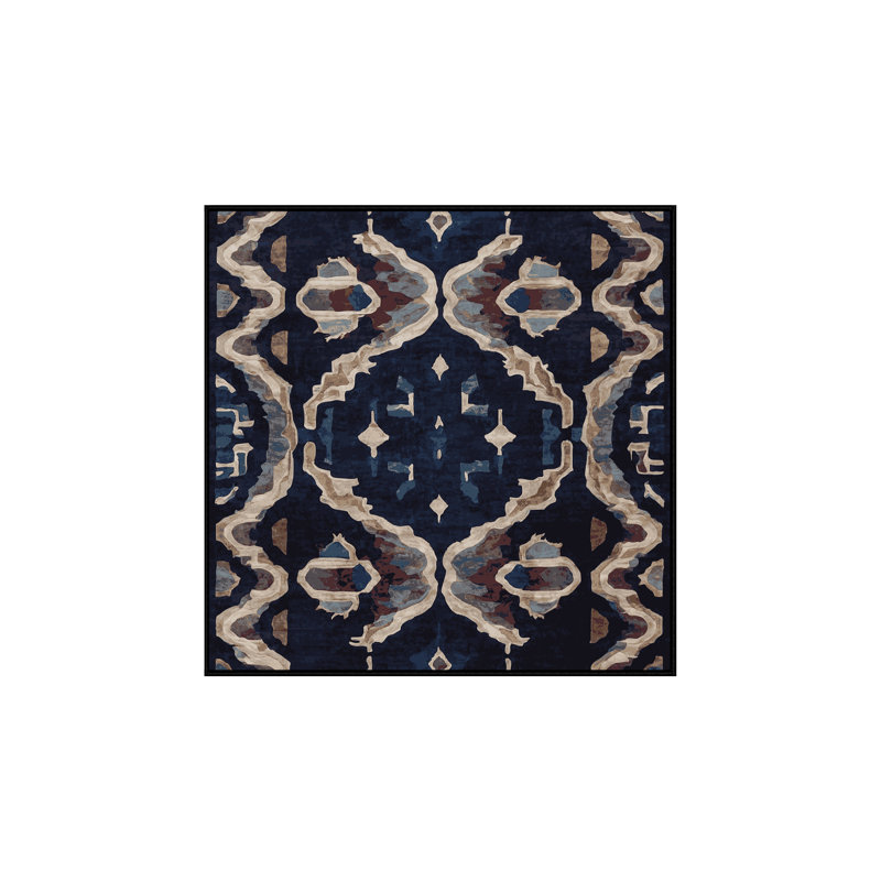 Machine Washable Gray Area Rug, Square 3'