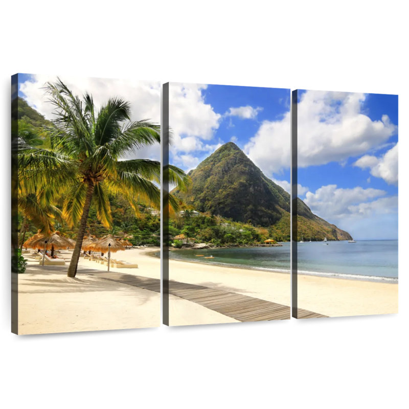 Gillard Saint Lucia White Sand Beach, 20" H x 33" W