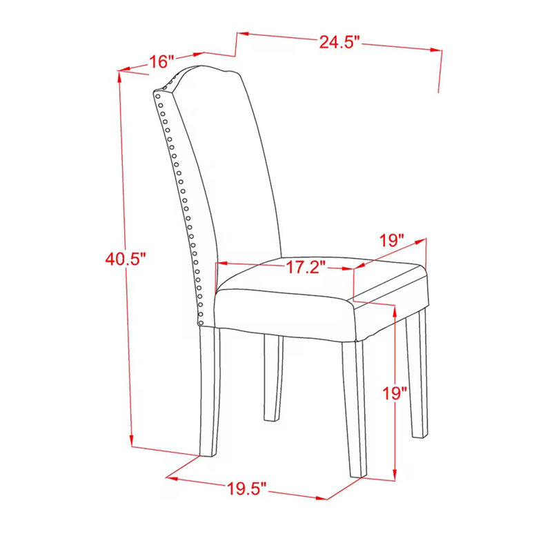 L'ensemble de salle à manger 3 pièces comprend une table de salle à manger ronde avec piédestal et 2 chaises rembourrées en tissu Gotham foncé, noir