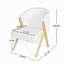 Chaise d'appoint moderne avec revêtement et structure en bois massif, chaise longue minimaliste
