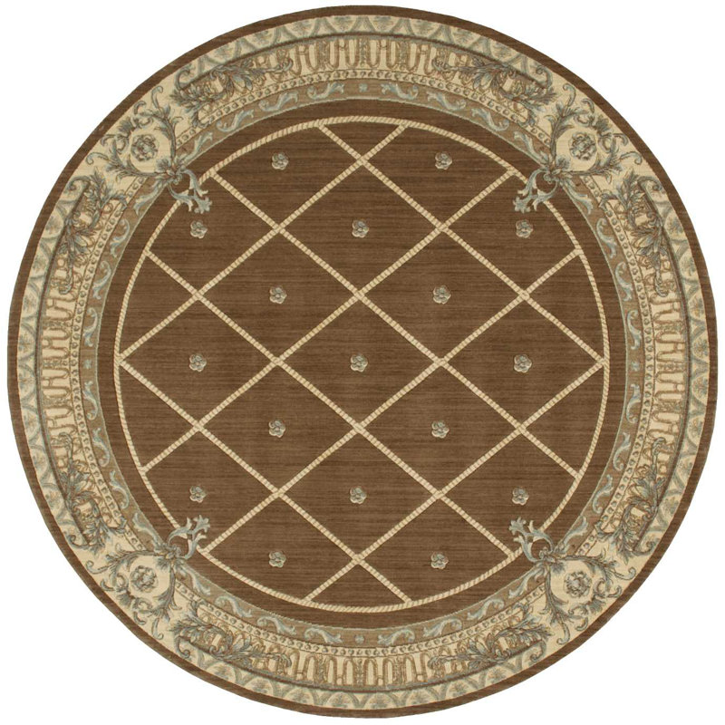 Wool Oriental Indoor Rug, Round 7'5"