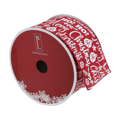 Ruban rouge et blanc Merry Christmas