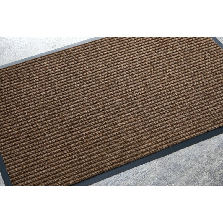 Ebern Designs Alleyn Non-Slip Striped Outdoor Doormat & Reviews