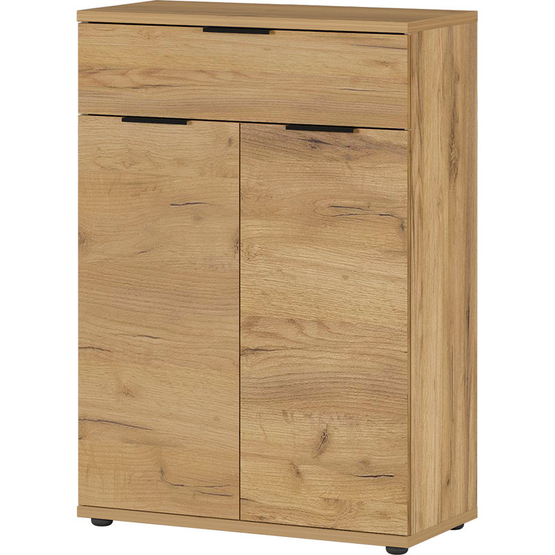 Foote 15 Pair Shoe Storage Cabinet, Navarre Oak