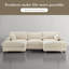 Canapé modulaire réversible 3 pièces rembourré en flanelle de fourrure de lapin avec canapé modulaire et coussins 3 pièces-1045924589