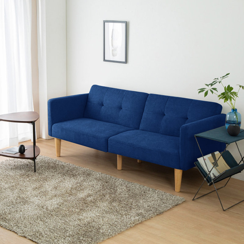 THREE SEATER SOFA BED , Blue Velvet