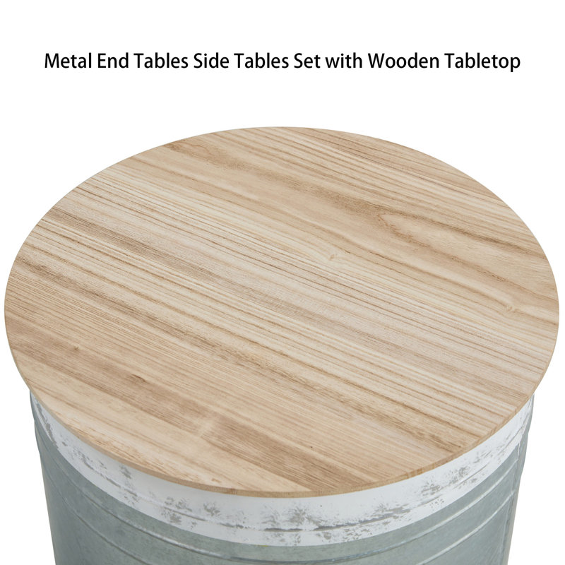 Klecka End Table Set, White