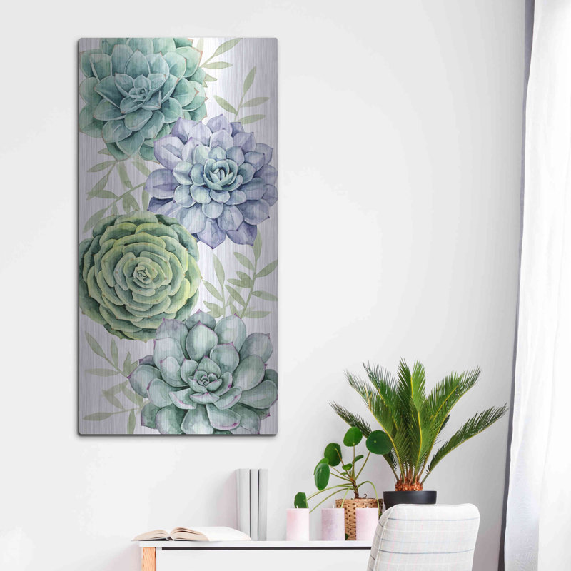 «Succulent Collection B» par Grace Popp, H 48 po x l 24 po