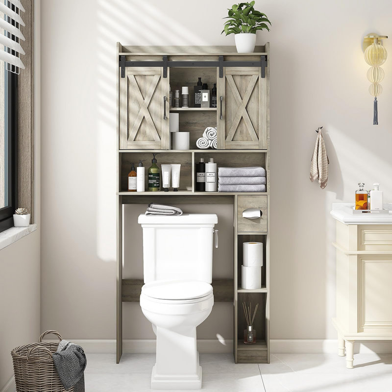 Over The Toilet Storage Cabinet, Light Gray