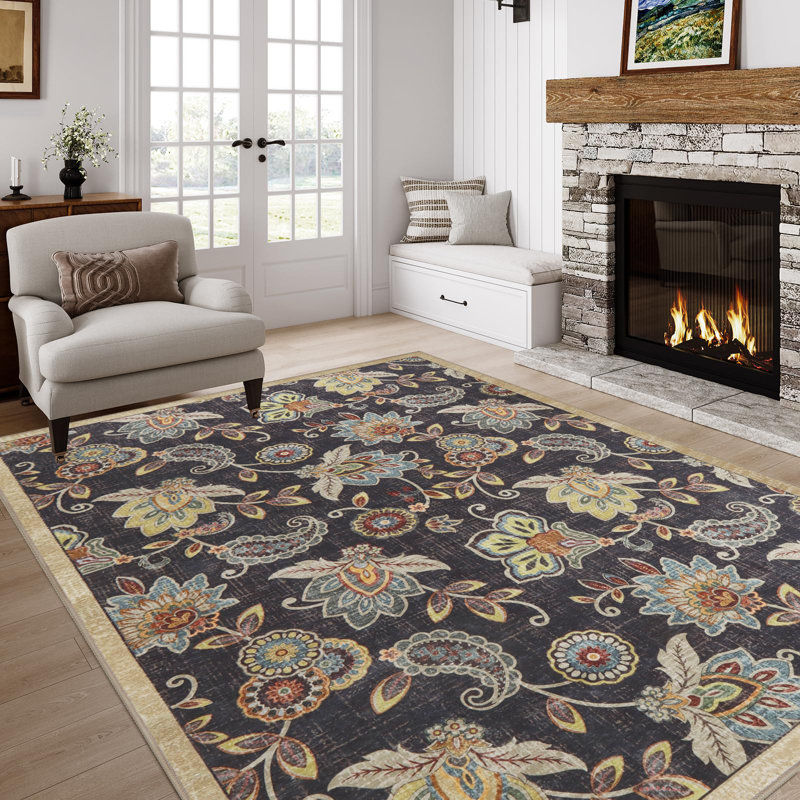 Tapis papillon lavable à la machine Fedirko - un tapis décoratif multifonctionnel adapté au salon et à la chambre