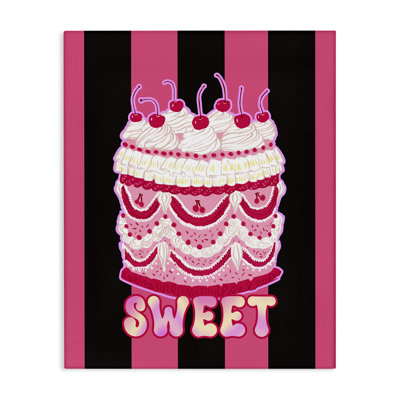 Art mural sur toile Sweet Cake with Stripes par Ziwei Li