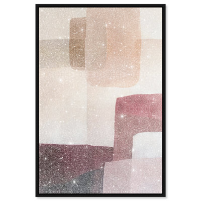 Ruby Dreams I Canvas Abstract Print by Oliver Gal, Black Frame, 10 x 15