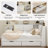 Wooden L-shaped Daybed Corner Bed with 2 Drawers, Storage Bookcase, Upholstered Headboard and USB Charging Ports-1833160430-1833160429