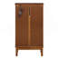 Cabinet Curio avec tablettes réglables et panneau arrière en miroir, portes en verre trempé (blanc, 3 niveaux)-2021116884