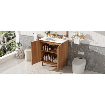 Meuble-lavabo et lavabo peu encombrant, rangement en bois MDF moderne pour la maison
