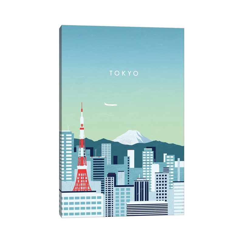 Tokyo 1 Piece Wrapped Canvas Wall Art, 20.32 cm H x 30.48 cm W