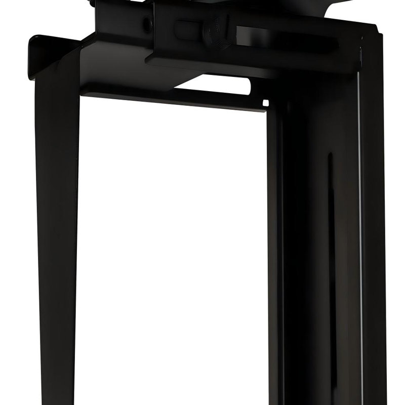 Computer Tower Wall Mount And Under Desk CPU Stand, 360 Degree Rotation, Height And Width Adjustable, Black