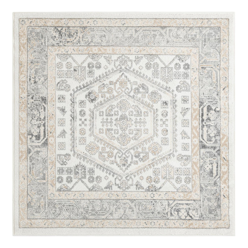 Tapis ivoire Edson, Carré 5 pi 3 po