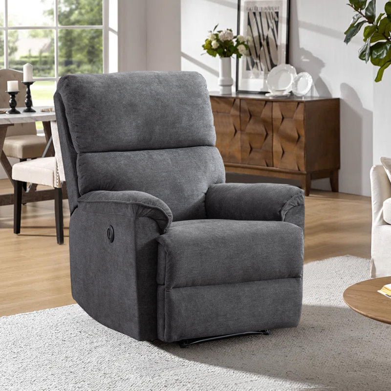 Bardia 31" Wide Minimalist Power Recliner Chair Brown