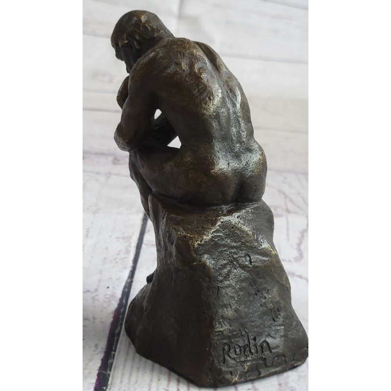Auguste Rodin, le penseur pensant homme, homme, figure, sculpture en bronze