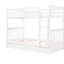 White Twintwin Bunk Bed With Storage - Adds Style To Bedroom And Ladders White, Fits Various Bedrooms