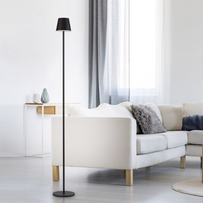 EURIA 125cm Plug-in Integrated LED Outdoor Floor Lamp, Black