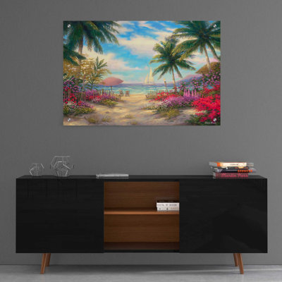 «Sea Breeze Path» par Chuck Pinson, art mural en verre acrylique