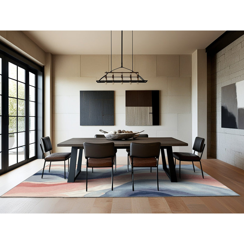 Blush Aurora Rug, Square 6'