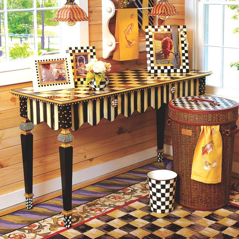 Courtly Stripe Console Table