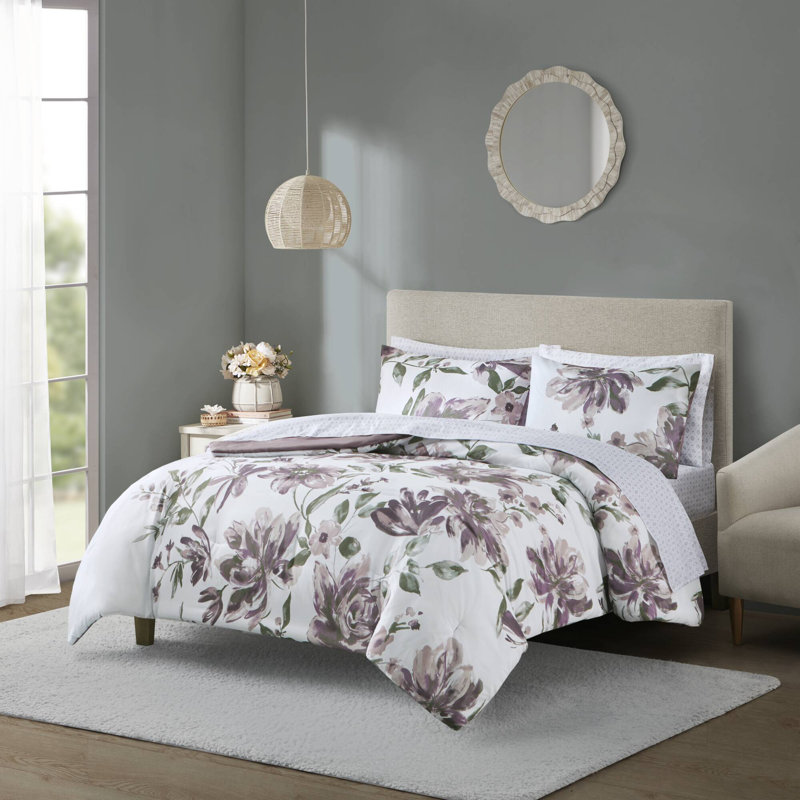 Ensemble d'édredon avec draps Alice, Édredon double + 2 taies décoratives + 2 taies d