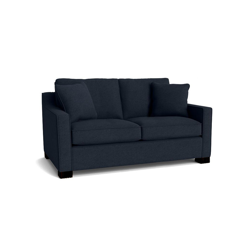 Aceyon Upholstered 56'' Loveseat, Espresso, Entice Indigo
