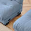 Canapé modulaire en U dans des pièces familiales spacieuses, canapé modulaire à combinaison libre, canapé pour le salon, canapé 4 places avec 2 repose-pieds, bleu chenille