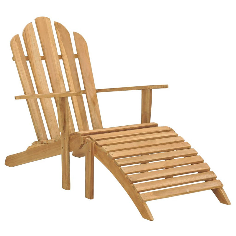 Chaise Adirondack pliante en teck Yeadon