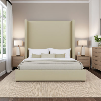 Stella Vegan Leather Wingback Bed by Wade Logan