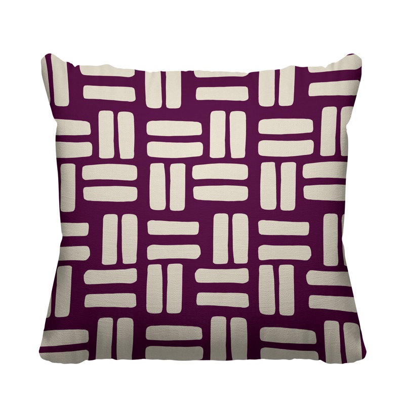 Housse et insert de coussin extérieur d'extérieur, L 15 po x H 15 po, Violet